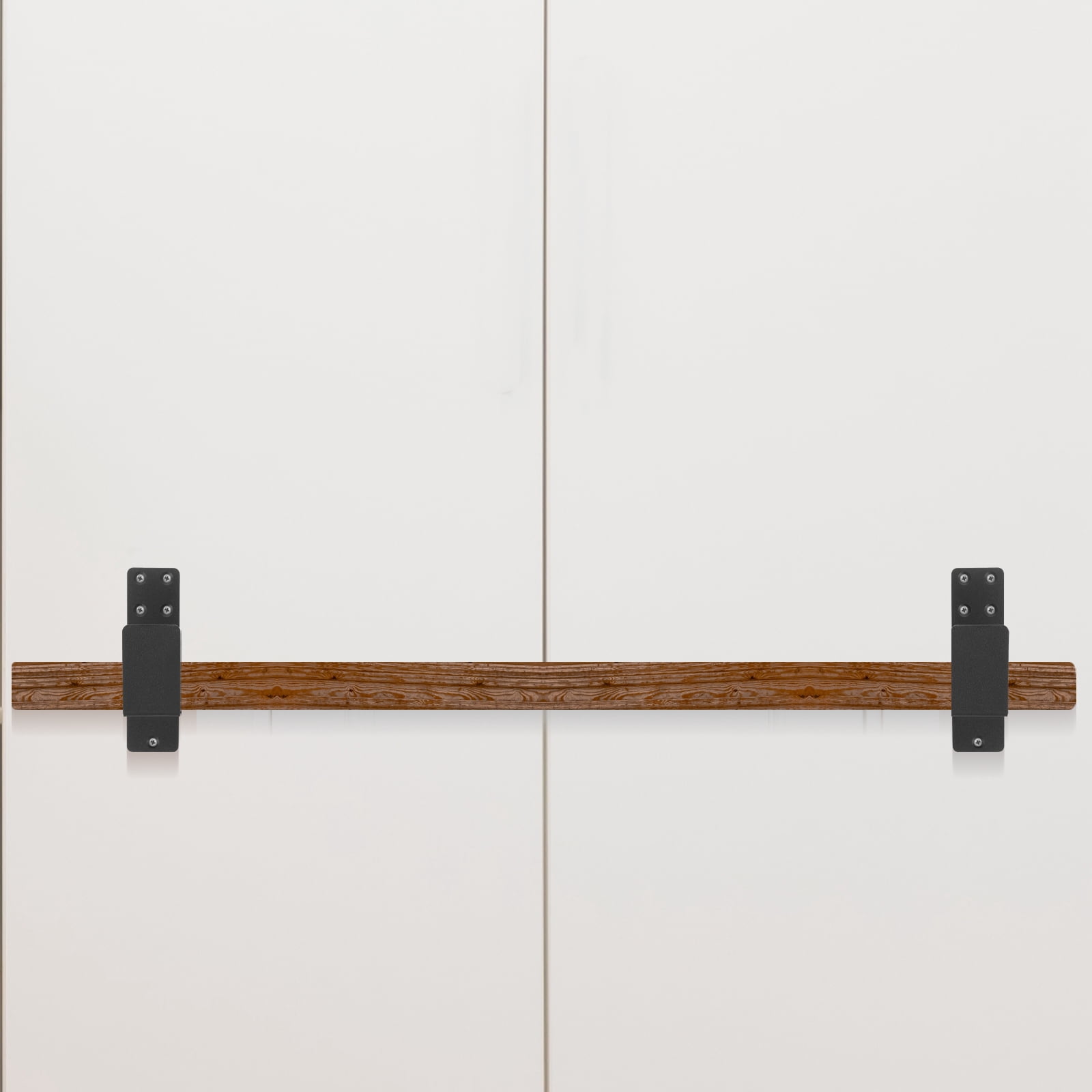 LEORX 2Pcs Stainless Barn Door Hardware U Shaped Bracket for Front Door 5.6x1.8x1.6in