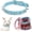 Blue, variant on Mumup Spiked Puppy Dog Collar Soft Pu Leather Mushrooms Rivet Spike Stud Studded Cat Collars Adjustable for Girl Boy Pet Kitten
