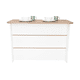 thumbnail image 5 of Barra de Cocina Excelsior Diamante Blanco y Castaño Isla Desayunador con Repisas Organizadoras, 5 of 8