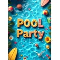 thumbnail image 5 of LUUFILx Pool Party Backdrop Vibrant Poolside Banner Decorations Summer Celebration Water Fun Event Birthday Celebration Party Supplies Background Decor, 5 of 7