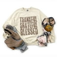 thumbnail image 3 of Thankful Grateful Blessed Block Distressed - Women's Graphic Sweatshirt, 3 of 14