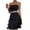 Black, variant on Fesfesfes Women Dress Tassel Sleeveless Straped Dress Zipper Up Solid Color Mini Dress Teen Girls Prom Party Little Dress Semi Formal Dress
