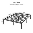 thumbnail image 4 of Cama de Plataforma Metálica Full – 16 Pulgadas, Estructura Robusta, Sin Somier, Montaje Fácil, Silenciosa, Gran Carga y Almacenamiento, Negra – 16 INCH FULL, 4 of 9