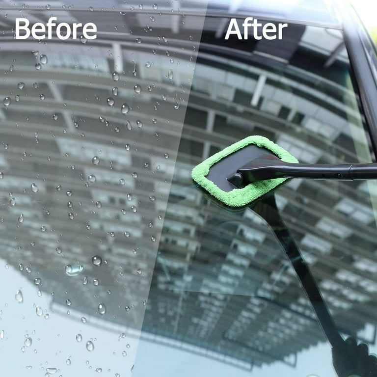 Car Window Cleaner Brush Kit Interior Windshield Washing Tool Long