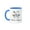Blue/White, variant on 3drose, My Cat Rules the House - Cat Sayings, 11oz Two-tone Black Mug