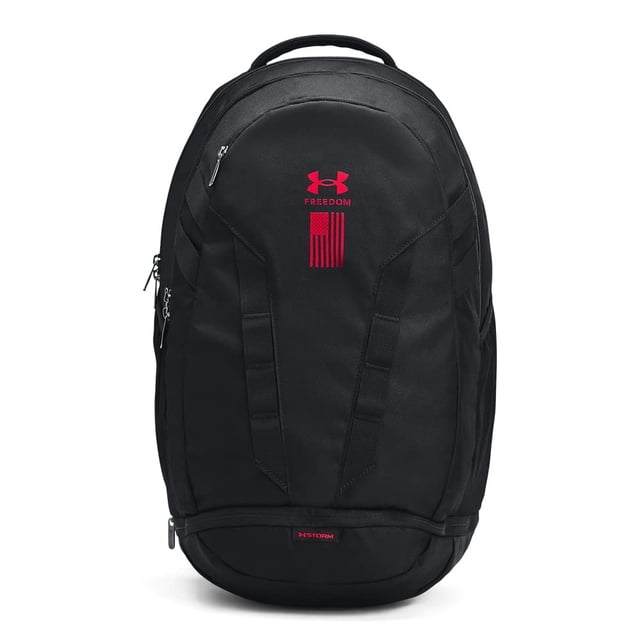 Mochila Under Armour Hustle 5.0 Negra Roja 6x51x32cm 29L