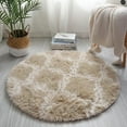 thumbnail image 2 of naioewe Circle Plush Floor Carpet, Living Room Rugs For Living Room Home Decoration Small Rugs(C), 2 of 2