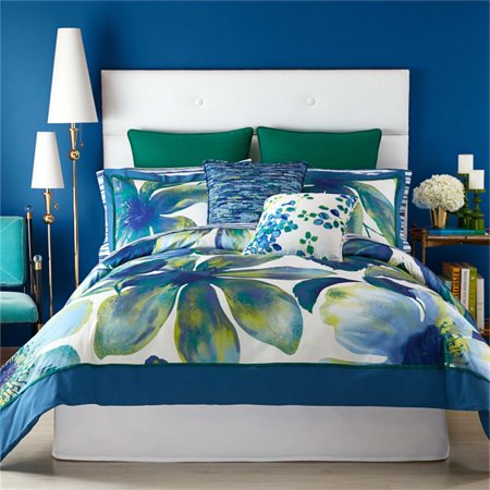 Christian Siriano Watercolor Bloom Cool Full Or Queen Comforter