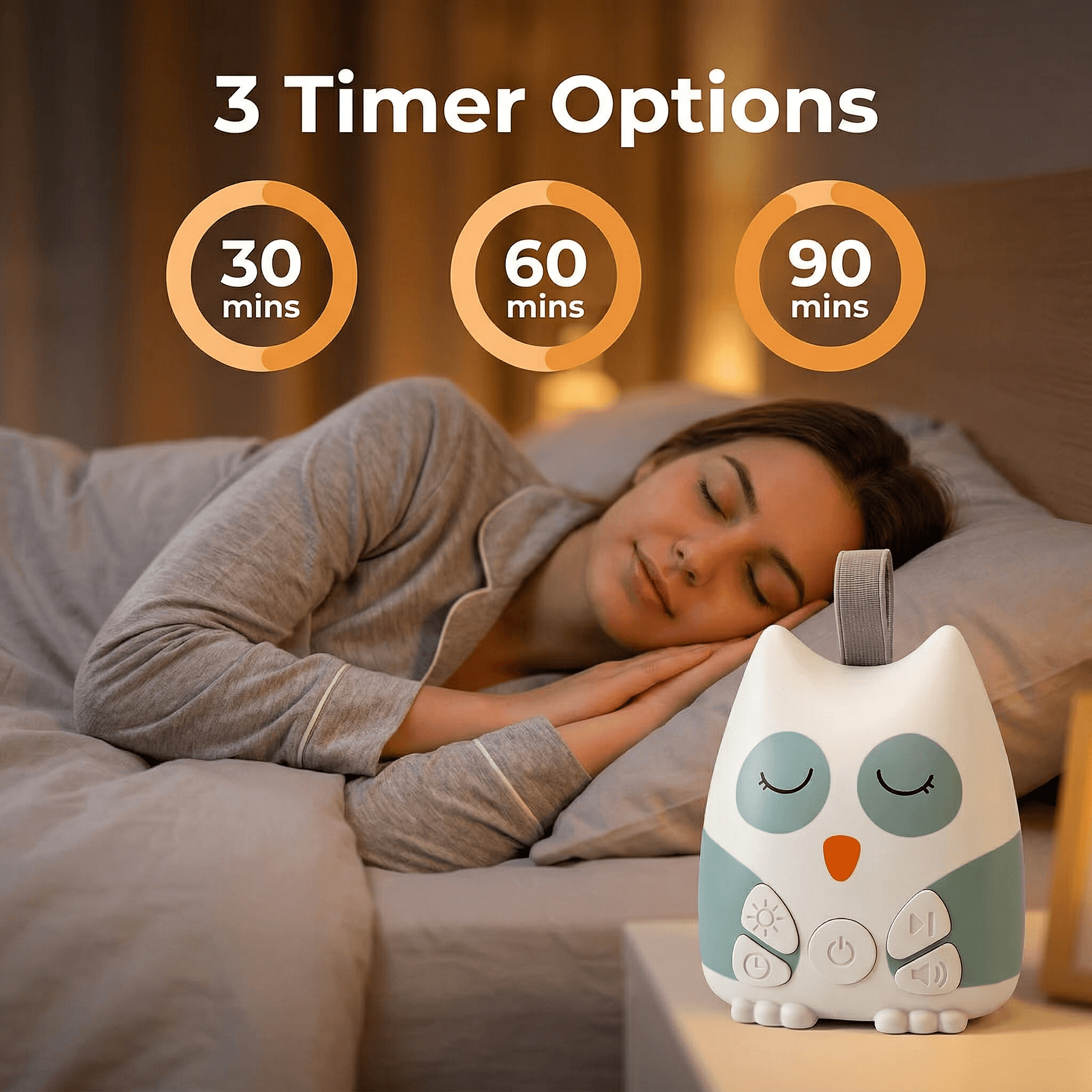 Awpmdmr Baby Sound Machine 30 Sounds Night Light photo 2