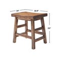 thumbnail image 4 of Taburete de comedor Alaterre Durango de 51 cm de alto, madera rústica, 4 of 8