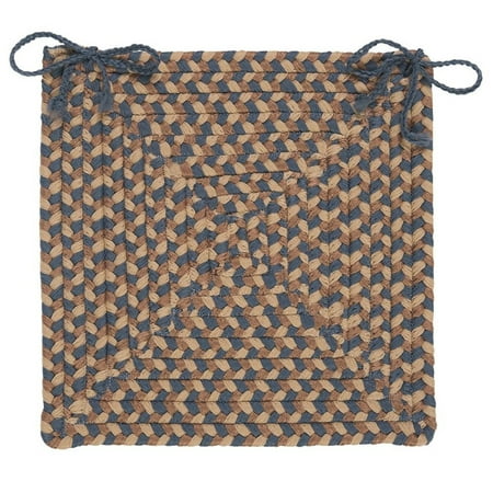 

15 Brown Beige and Blue Handmade Braided Chair Pad