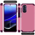 thumbnail image 4 of Kaleidio Case For Motorola Moto G Stylus 5G (2022 Version) [Astro Armor] Rugged Slim [Shockproof] Impact Protector Hybrid Cover [Light Pink/Wine], 4 of 4