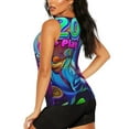 thumbnail image 3 of Easygdp Neon Free Play Design Women's Workout Tank Top, Running Top, Hiking Shirt, Quick-Dry for Running, Yoga, Hiking-, 3 of 7