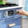 thumbnail image 6 of KidKraft Cheerful Chef Blue Wooden Play Kitchen with 5 Accessories, 6 of 11
