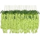 thumbnail image 1 of Falso bastón de glicina colgante de flores de seda para decoración del hogar, boda, fiesta (12 piezas, verde) Rojo Verde, 1 of 5