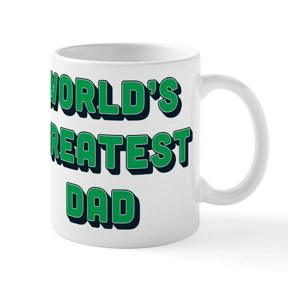 CafePress - World's Greatest Dad - 11 oz Ceramic Mug - Novelty Coffee Tea Cup