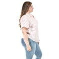 thumbnail image 2 of Blusa de algodon a rayas Roman Fashion /Tallas Extras, 5114 (Rosa) rosa 36, 2 of 6