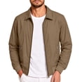 thumbnail image 6 of FchengtaiS Men's Full Zip Up Bomber Jackets Long Sleeve Turndown Collar Lightweight Coat Windproof Outerwear with Zip Pocket, 6 of 7