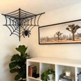 thumbnail image 6 of Black Web Decoration, 20 X 20 Inch Fake Web With, Scary Spooky Halloween Decor for Wall, Corner, and Ceiling, Single Piece, 6 of 8