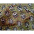 thumbnail image 4 of oneOone Silk Tabby Fabric Leaves & Floral Block Print Fabric By Yard 42 Inch Wide, 4 of 4