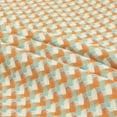 thumbnail image 3 of Unique Bargains 2 Pcs Plaid Pillow Covers Square Cushion Covers Decorative Pillow Cases Orange Grid 20" x 20", 3 of 6