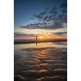 thumbnail image 2 of Podt, Martin 17x24 Black Ornate Wood Framed with Double Matting Museum Art Print Titled - Peaceful Sunset, 2 of 4