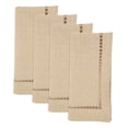 thumbnail image 3 of Saro Lifestyle 9738.N20S 20 in. Laser-Cut Hemstitch Square Napkin, Natural - Set of 4, 3 of 4