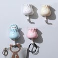 thumbnail image 1 of Gancho de pared monos con caras ocultas para mascotas - Gancho adhesivo para abrigos de pared para llaves, bolsas, sombreros - Sin instalación de taladro, pack de 4, capacidad de 2,4 kg, 1 of 2