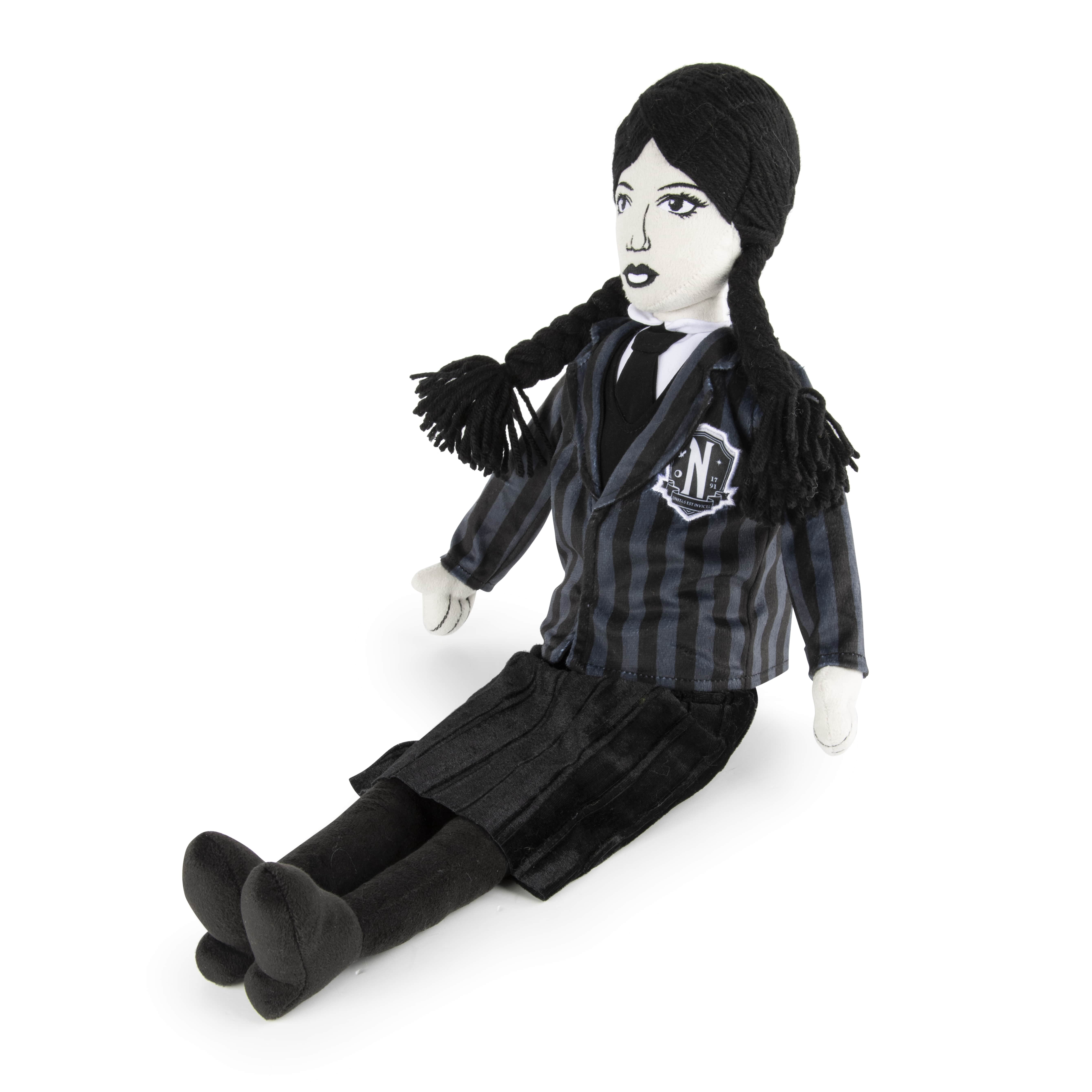 Wednesday Addams Pillow Buddy, Polyester, Black, MGM