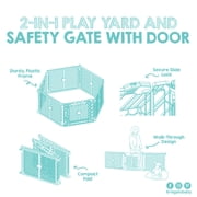 Regalo Gray Superwide Plastic Gate & 2-in-1 Play Yard with Door