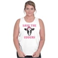 thumbnail image 4 of Breast Cancer Awareness Save Udders Tank Top Tee Shirt Women Brisco Brands S, 4 of 6