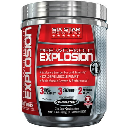 Six Star Pro Nutrition Fruit Punch Pre-Workout Explosion ...