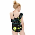 thumbnail image 4 of Invader Zim Show Planet One-Piece Swimsuit for Girls Adjustable One Shoulder Ruffled Swimwear Summer Beach Kids Bathing Suits Sizes 6-12Y, 4 of 7