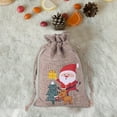 thumbnail image 2 of (Clearance) BNNG Christmas Jute Burlap Bags,Christmas Linen Bags with Drawstrings Treat Bag Goody Present Bags for Christmas Party Favor Xmas Winter Holiday Home Decorations, 2 of 4