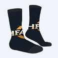 thumbnail image 2 of Four Seasons Universal Socks (2 Pairs) - Trendy Unisex Mixed Color Socks with Unique Circular Design Black Toe Cuffs Perfect for All Occasions, 2 of 5