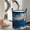 thumbnail image 4 of Goofa White Jellyfish Dansing in the Ocean Printed Circular Hamper,Laundry Basket with Handles,Storage Baskets Foldable,Large Capacity Laundry Hamper-Medium, 4 of 8