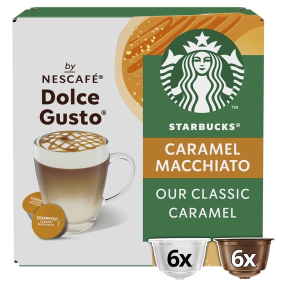 Starbucks by Nescafe Dolce Gusto Caramel Macchiato Coffee Pods x12 127.8g, Imported from Britain