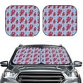 thumbnail image 6 of Lsque Cartoon Lobsters 2 2 PCS Windshield Sun Shade | CarFoldable Window Covers | Car Accessories Reflect UV for Universal Cars SUV Truck | Large, 6 of 7