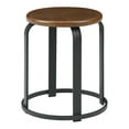 thumbnail image 6 of Walker Edison 18" Metal and Wood Round Kitchen Stool - Dark Coffee/ Black, 6 of 10