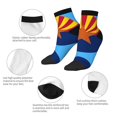 thumbnail image 5 of Men's Dress Colorful Novelty Arizona Flag Logo Women's Casual Quarter Socks, 5 of 7