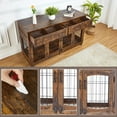 thumbnail image 5 of Maritcute Dog Crate End Table - 58" Wooden Kennel, 5 Doors, Large Capacity Drawers, for Small/Medium/Large Dogs,Rustic Brown, 5 of 9