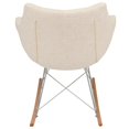thumbnail image 4 of Allora Mid-Century Twill Fabric Eiffel Base Rocking Chair in Beige, 4 of 8