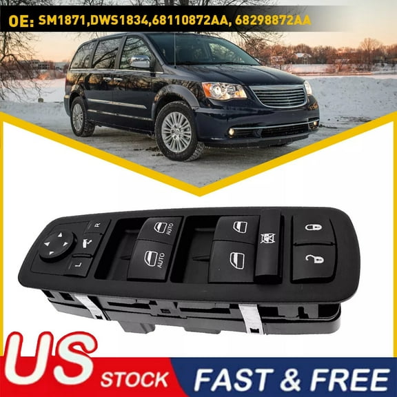 FOR 12-19 TOWN&COUNTRY GRAND CARAVAN LEFT DRIVER SIDE MASTER POWER WINDOW SWITCH