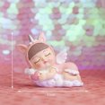 thumbnail image 2 of KAKOWELY Figura de bebé durmiendo, escultura de resina, decoración para tartas, adorno de escritorio para coche - Unicornio (rosa), 2 of 4