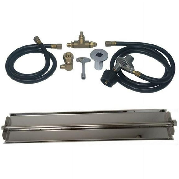 Tretco OB5SS-BK1-30-LP 30 in. Stainless Steel Linear Burner Pan Kit, Liquid Propane