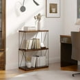 thumbnail image 2 of Costway 1 PCS 3-Tier Multipurpose Display Rack Storage Shelving Unit with Metal Frame Walnut, 2 of 10