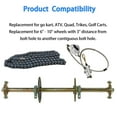 thumbnail image 7 of LABLT Rear Axle Assembly Kit with Shaft & Hub & Chain & Brake Master Cylinder Replacement for 32 Inch Go Kart ATV, 7 of 7