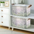 thumbnail image 2 of Yayeee Foldable Storage Basket for Shelves with Handles Waterproof Cloth Bins, Purple Deer, 2 of 7
