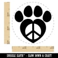 thumbnail image 2 of Paw Print Dog Cat Heart Peace Sign Self-Inking Rubber Stamp Ink Stamper - Purple Ink - Small 3/4 Inch, 2 of 7