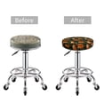 thumbnail image 5 of Balery Cute Little Foxes Round Bar Stool Seat Covers Velvet Fabric Adjustable Protects from Scratches and Stains for 14-17 Inch Chair-14 inch, 5 of 7